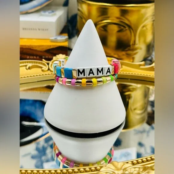 🆕 ROXANNE ASSOULIN 🧿 Set of Two Bracelets - MAMA Rainbow Bracelets - Picture 3 of 16